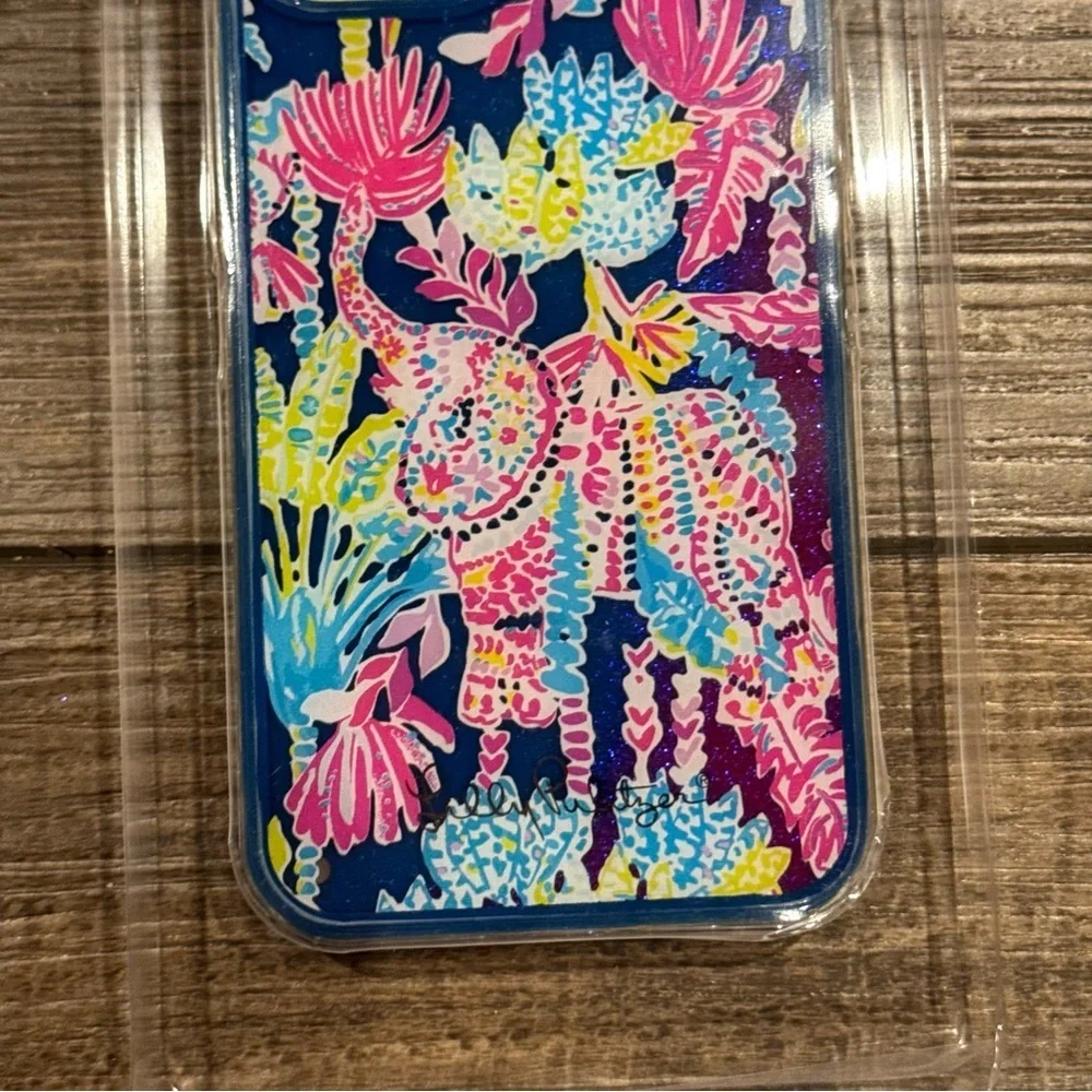 Lilly Pulitzer NEW Cover Case For iPhone 12 Pro Max Pink Glitter Elephant NIB